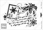 Schablone-Stencil A4 197-1405 Vintage X-Mas Design